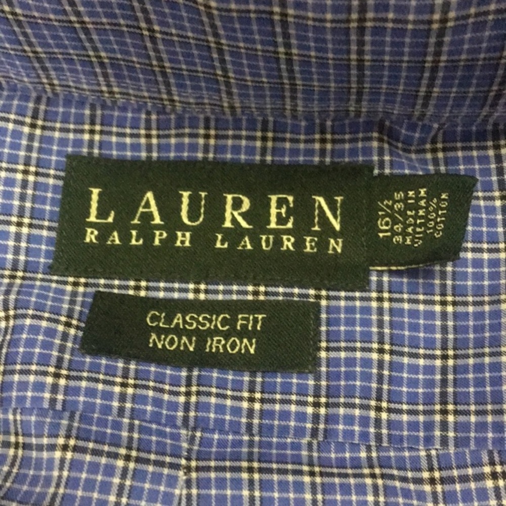 Ralph Lauren classic fit blue plaid shirt - Picture 3 of 9